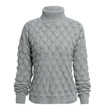 Load image into Gallery viewer, Conmoto Turtleneck Sweater Women Autumn Winter 2019 Knitted Sweaters Jumper Solid Grey Knitwear Casual Pullovers Femme Plus Size