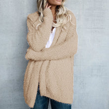 Load image into Gallery viewer, SVOKOR Hooded Long Section Cardigan Warm Autumn Winter Women Sweater Loose Women's Knitted Jacket