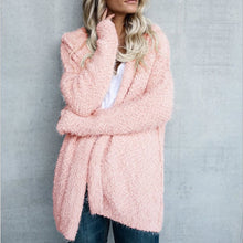 Load image into Gallery viewer, SVOKOR Hooded Long Section Cardigan Warm Autumn Winter Women Sweater Loose Women's Knitted Jacket