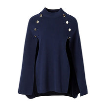 Load image into Gallery viewer, WOTWOY 2018 Knitted Cloak Sweater Women Casual Loose Shawl Autumn Winter Streetwear Poncho Women Sweater And Pullovers Plus Size