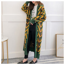 Load image into Gallery viewer, HSA Women Long Sweater Cardigans 2018 Autumn Winter Long Sweater Jacket Geometric Knit Cardigans Long Overcoat winter coat woman